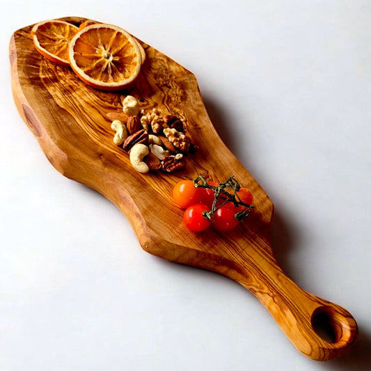 Olive Wood Cutting Board with Round Handle