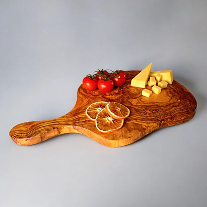 Olive Wood Medium Cutting Board with Handle 39 cm