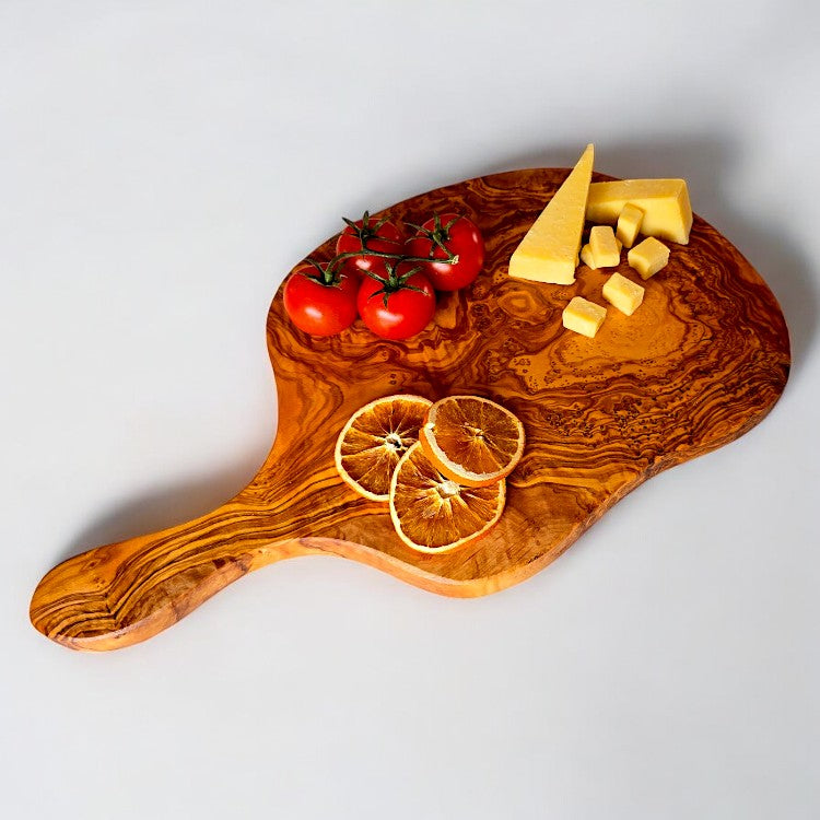 Olive Wood Large Cutting Board with Handle