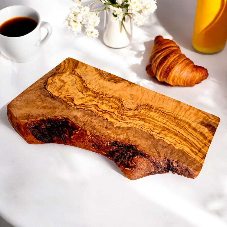 Olive Wood Handcrafted Wooden Charcuterie Cutting/Chopping/Cheese Board Solid Thick Serving Platter