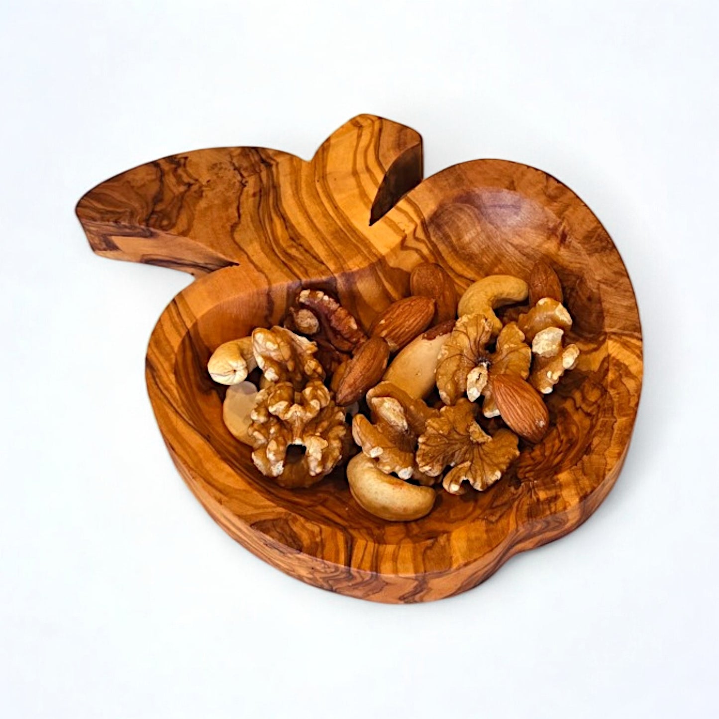 Olive Wood Apple Shaped Dish