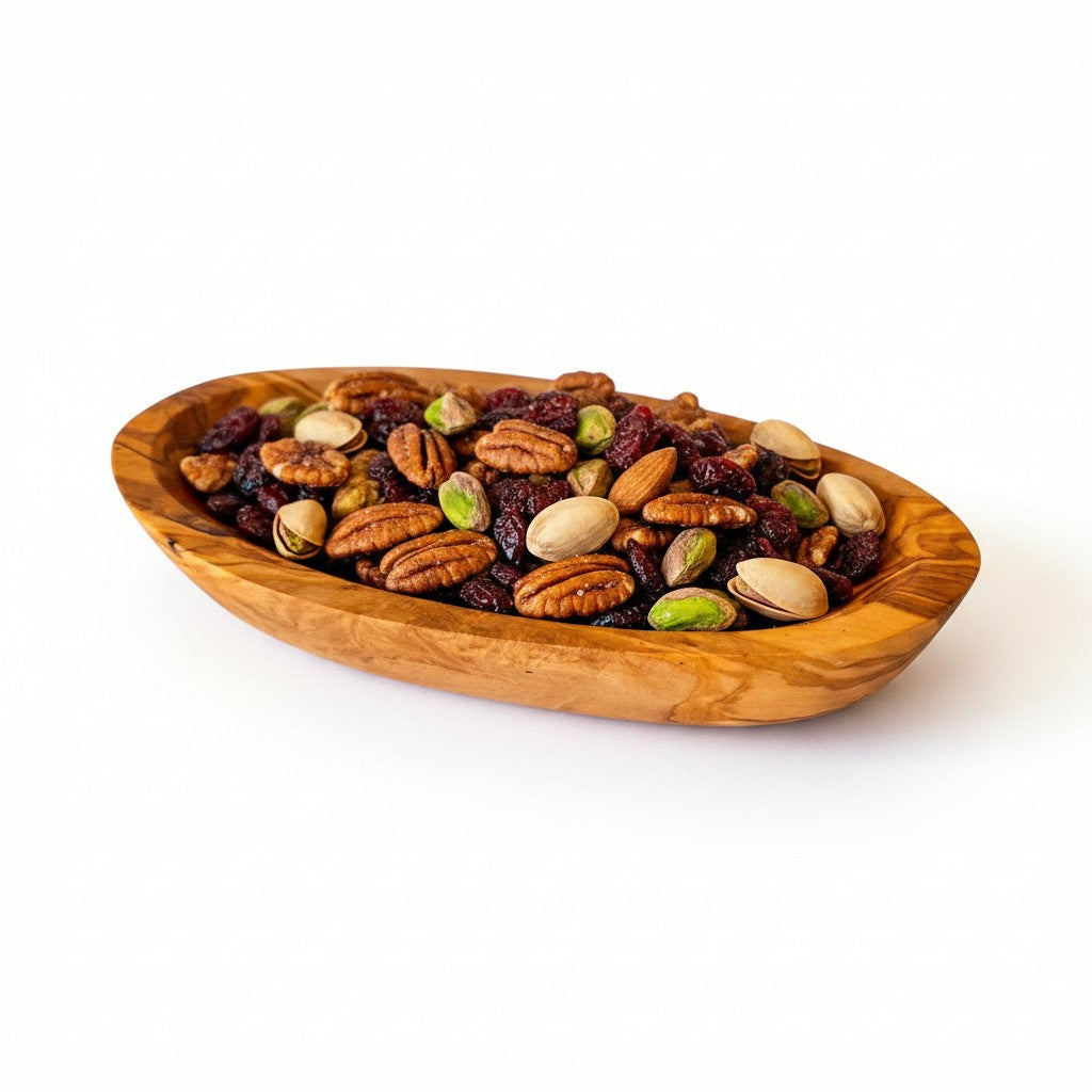 Olive Wood Oval Bowls Set of 3 | 10cm 13cm 16cm Nesting Dipping & Snack Trays