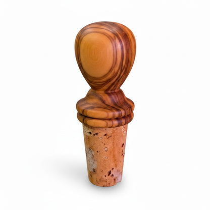 Olive Wood Wooden Bottle Stopper Handcrafted Wine Cork | Mushroom | Pear | Round | Apple