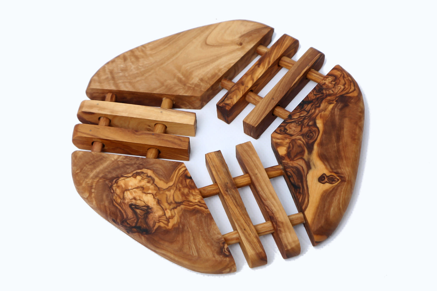 Olive Wood Apple Pan Coaster 19 cm