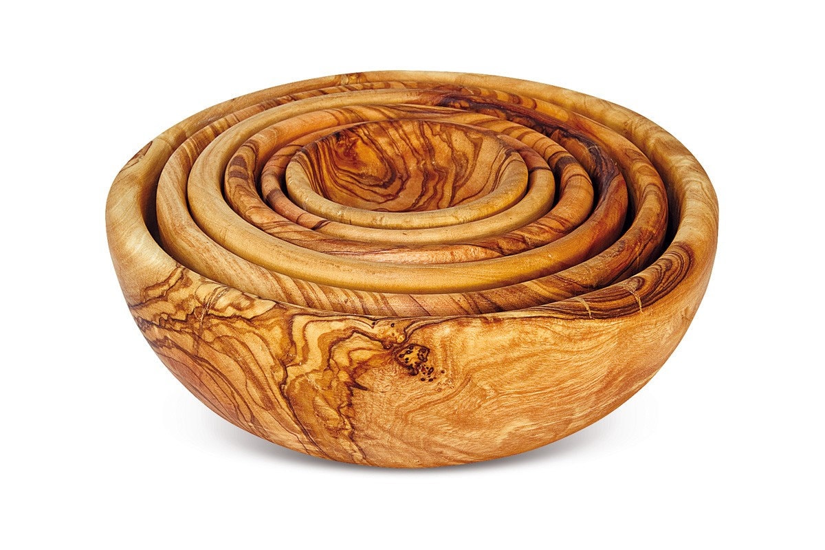 Olive Wood Bowl Set of 6 Small Bowls