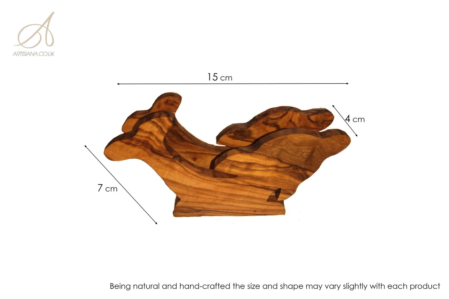 Olive Wood Fish Shaped napkin Holder