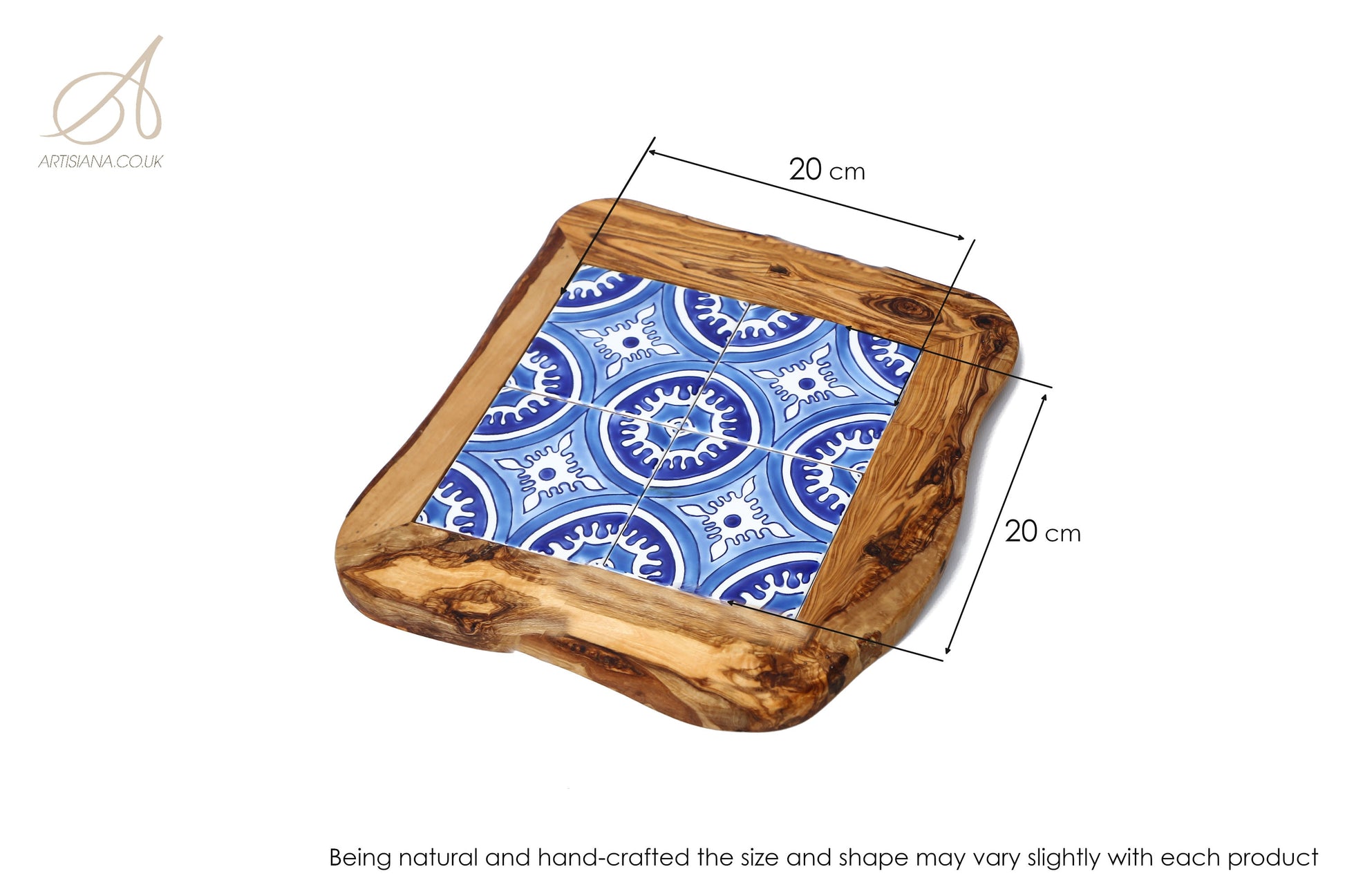 Olive Wood Medium Rustic Olive Wood Ceramic Tray, serving tray, natural, handmade, gift