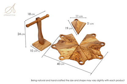 Olive Wood Pizza Serving Platter 40cm/15"