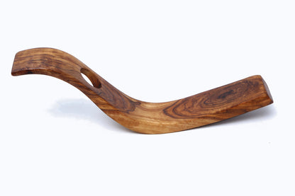 Olive Wood Crescent Wine Bottle Holder