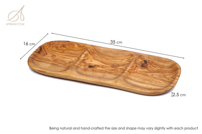 Olive Wood Tray-Nut Dish, snacks Dish, olives Dish , cheese Dish 35 cm, Sustainably Sourced, Eco-Friendly, handmade, gift