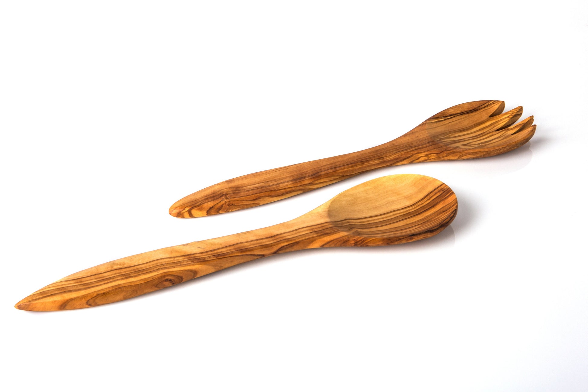 Wooden Salad Server, Olive Wood Cutlery 30 cm, spoon , fork, kitchen utensils, cookware, restaurant, chef, gift