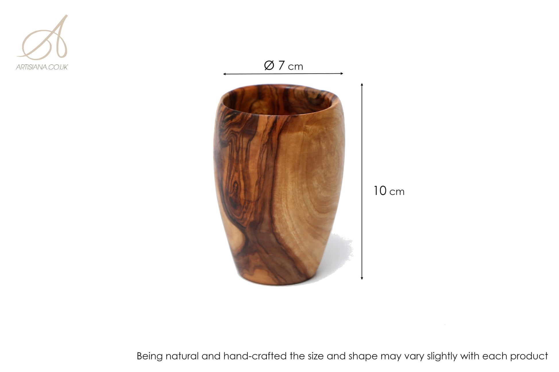 Olive Wood Wooden Drinking Cup For Wine Hot/Cold Drinks | 384ml