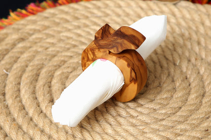 Olive Wood Fish Shaped napkin Holder