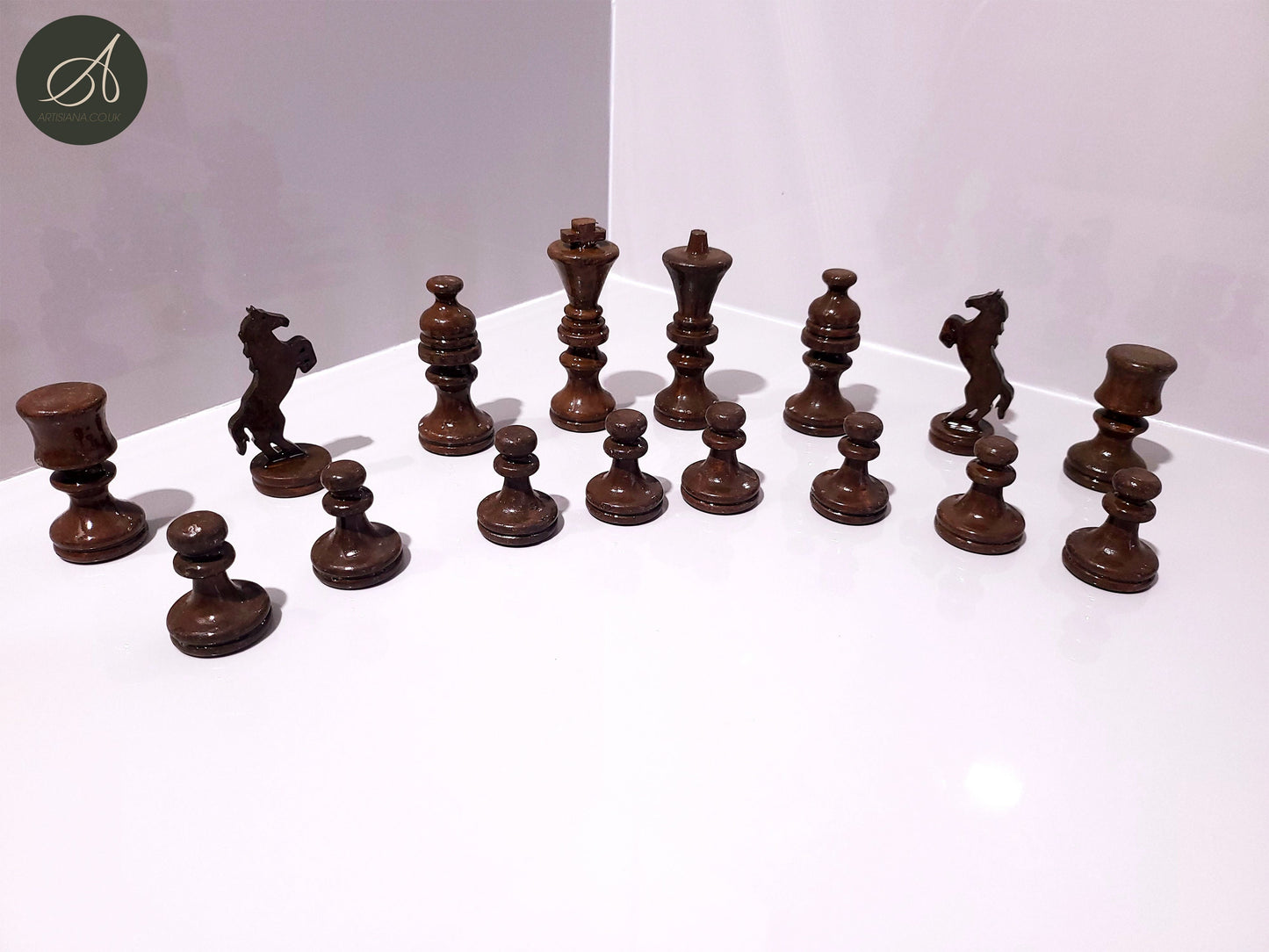 Olive Wood Wooden Chess Piece Set | 4 Sizes