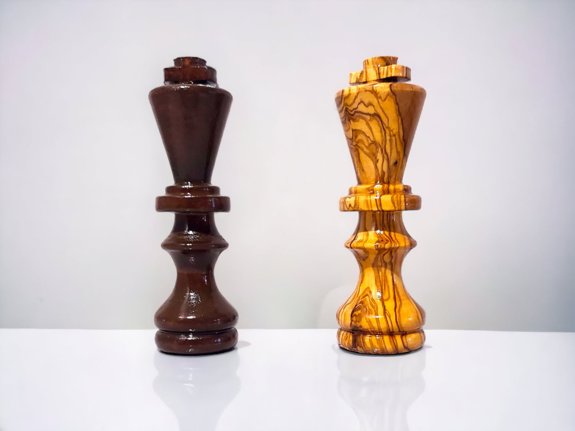 Olive Wood Wooden Chess Piece Set | 4 Sizes