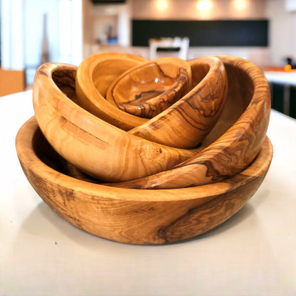 Olive Wood Bowl Set of 6 Small Bowls