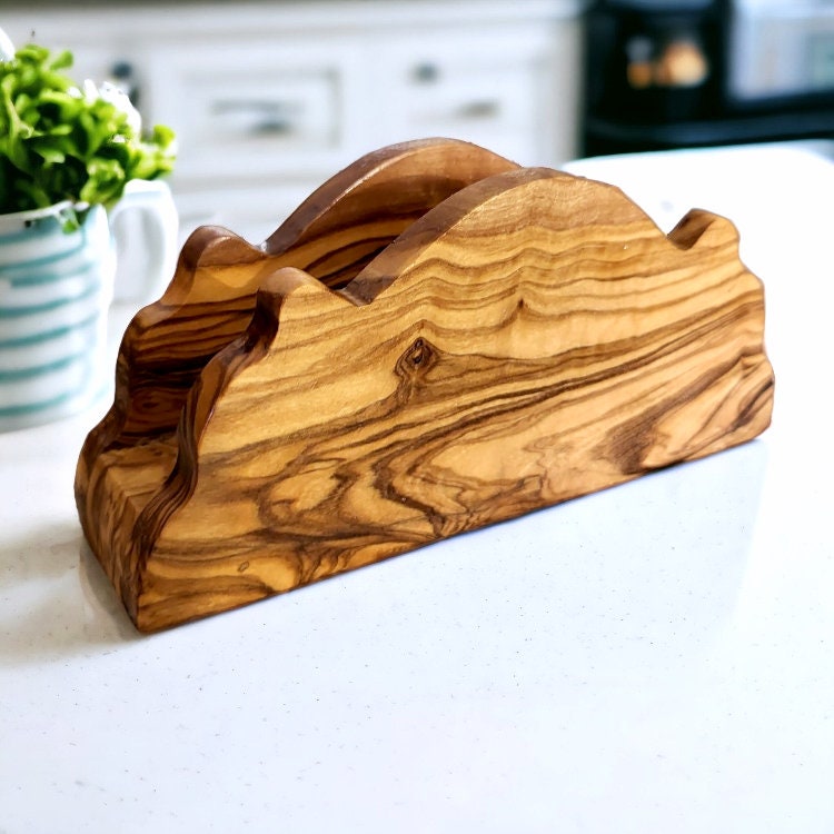 Olive Wood Fish Shaped napkin Holder