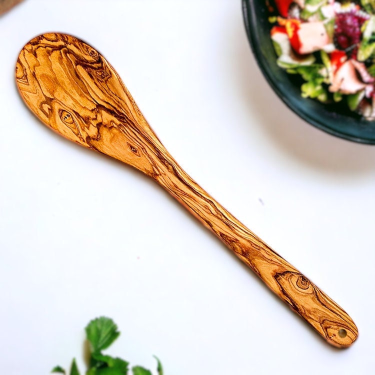 Olive Wood Cooking Spoon, serving spoon, gift for chef, gift