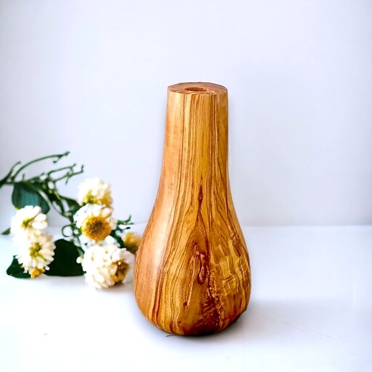 Olive Wood Handmade Wooden Vase