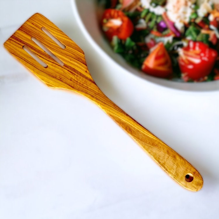 Olive Wood Cooking Kitchen Wooden Utensil Set | Rice Cooking Spoon | Spoon | Spatula | Fork | Spatula with Slits