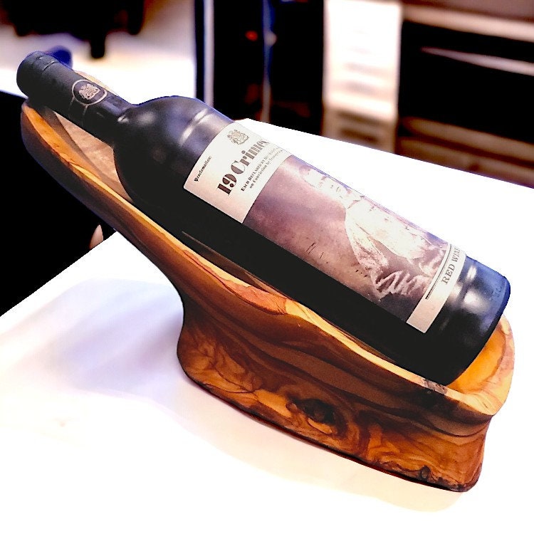 Olive Wood Wooden Wine Natural Bottle Holder