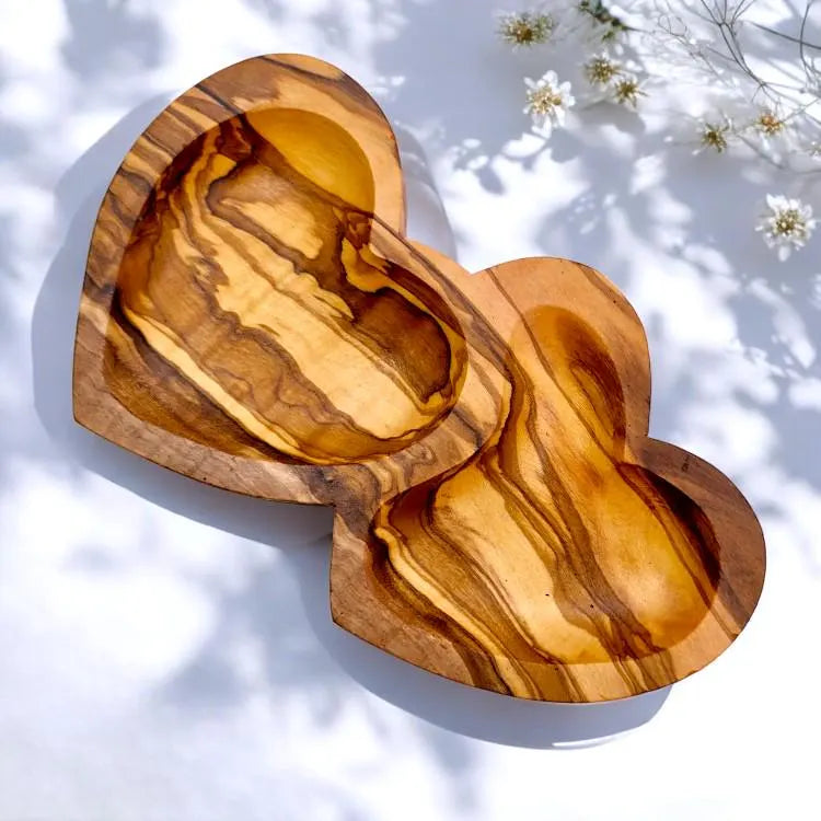 Olive Wood Heart Shaped Dish , Wooden Ring dish, unique dish, Nut dish, living room, Sustainably Sourced, Eco-Friendly, handmade, gift