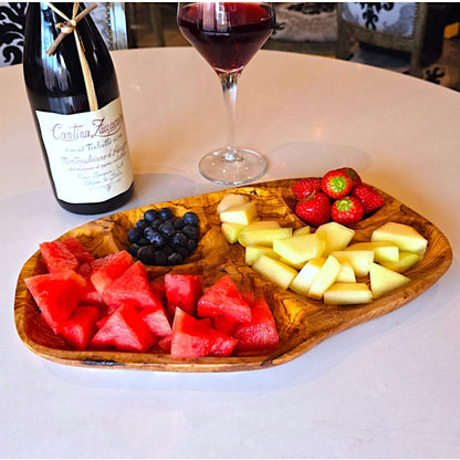 Olive Wood Tray-Nut Dish, snacks Dish, olives Dish , cheese Dish 35 cm, Sustainably Sourced, Eco-Friendly, handmade, gift