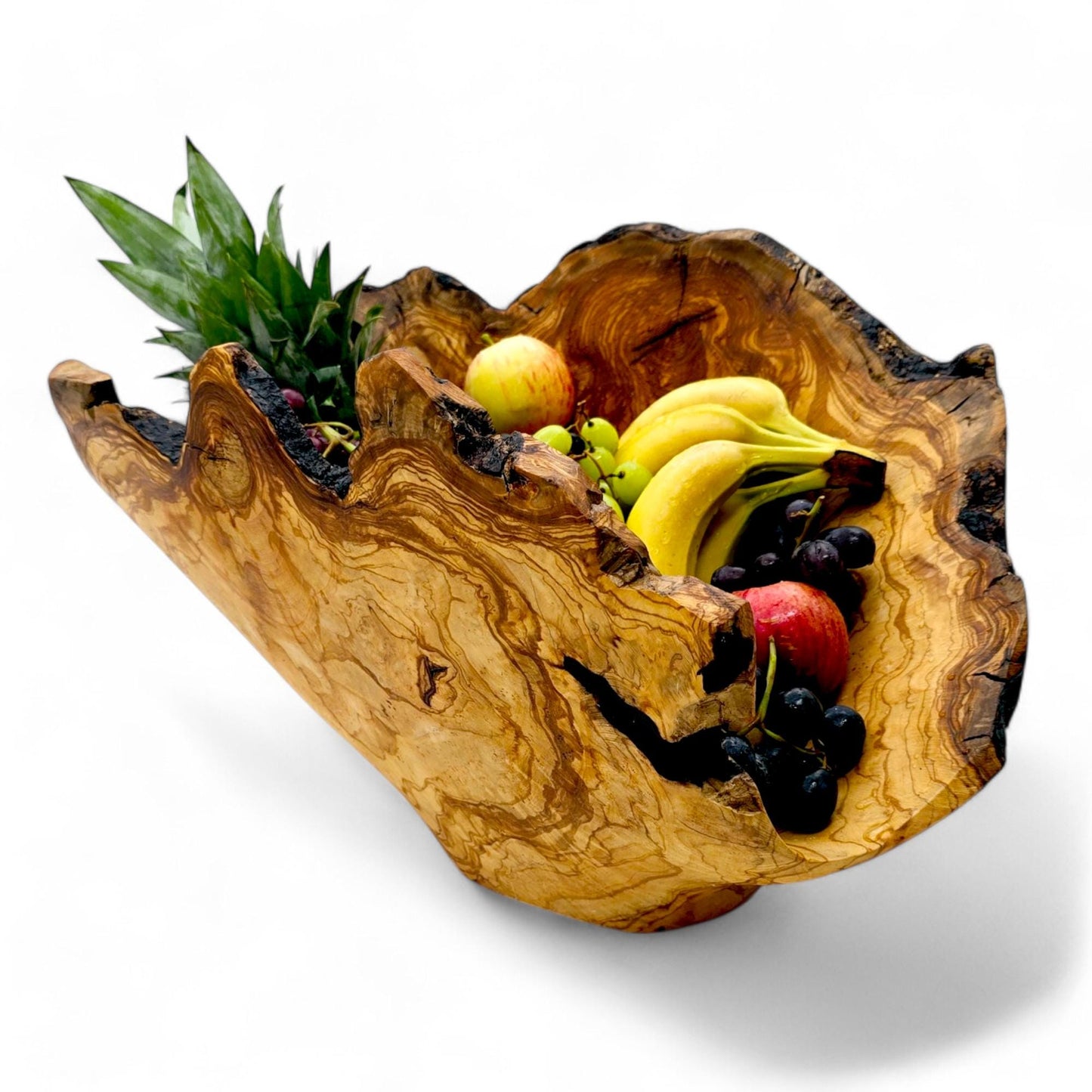 Rustic master piece olive wood fruit bowl , original centrepieces