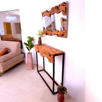 Olive Wood Wall Mirror | Unique Showpiece & Impressive Gift Idea