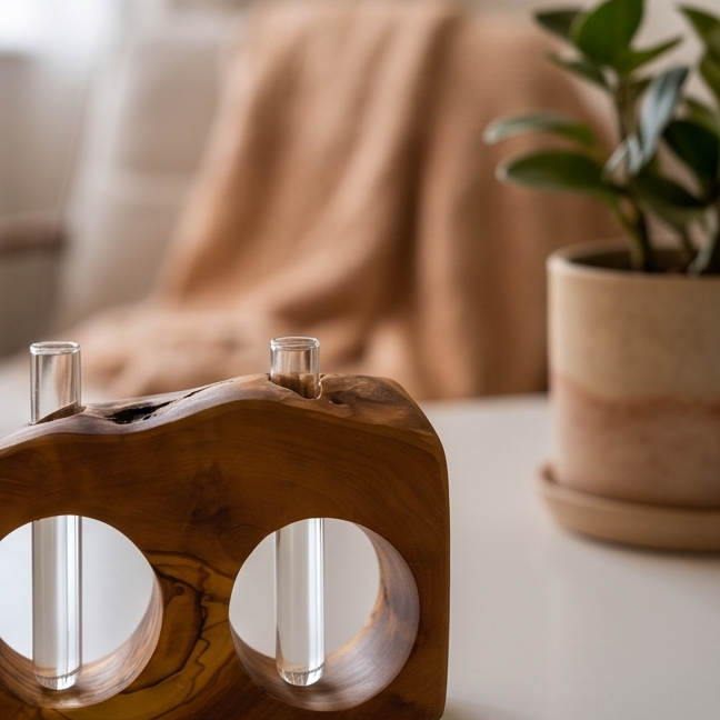 Rustic desktop propagation vase
