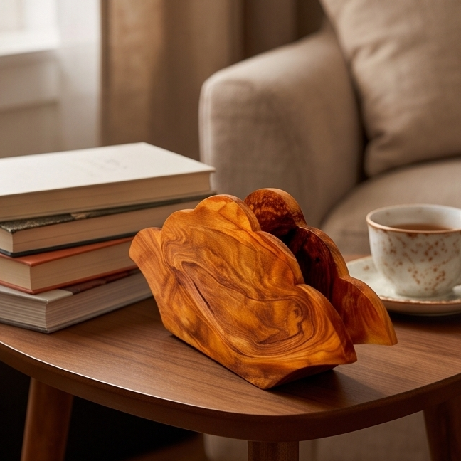 Porte-serviettes en bois d'olivier fait main | 5 styles distinctifs