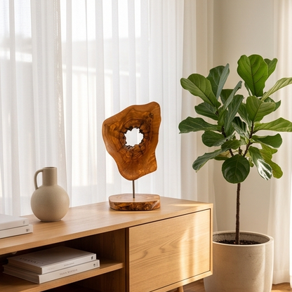 Olive Wood Unique Decorative Sculpture 20 cm, home decor, decor, gift, gift for parents, wedding gift