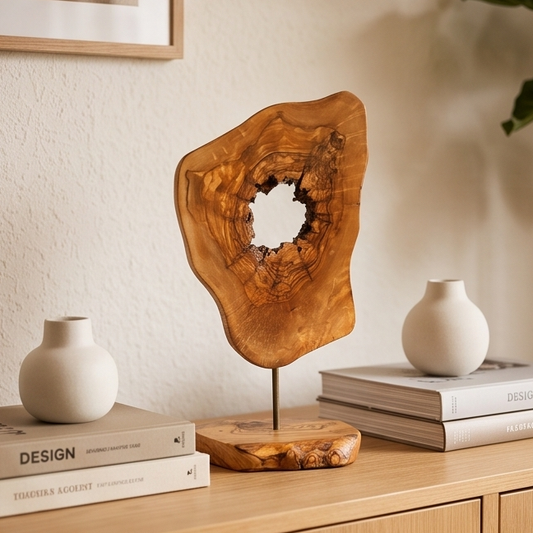 Olive Wood Unique Decorative Sculpture 20 cm, home decor, decor, gift, gift for parents, wedding gift