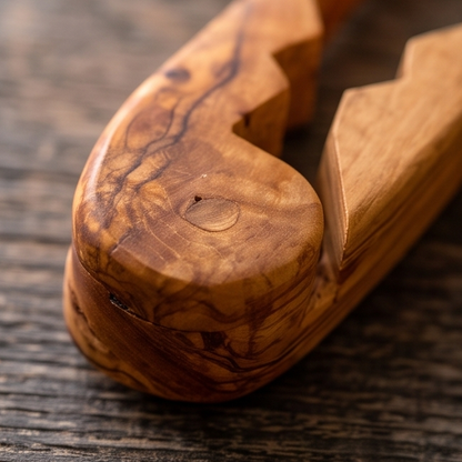 Olive Wood Pliers Nutcracker | Handheld Wooden Lever Manual Walnut Cracker