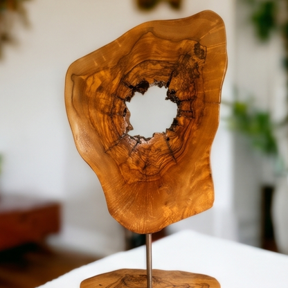 Olive Wood Unique Decorative Sculpture 20 cm, home decor, decor, gift, gift for parents, wedding gift