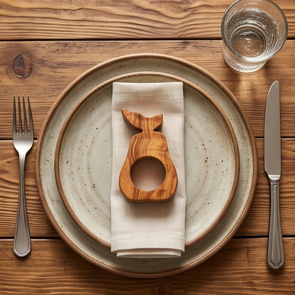 Porte-serviettes en bois d'olivier fait main | 5 styles distinctifs