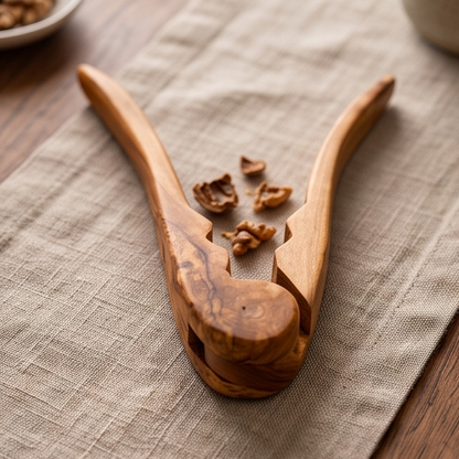 Olive Wood Pliers Nutcracker | Handheld Wooden Lever Manual Walnut Cracker
