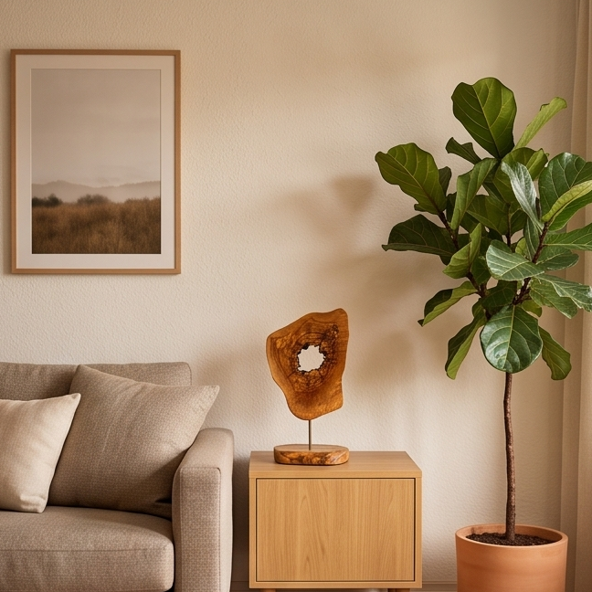 Olive Wood Unique Decorative Sculpture 20 cm, home decor, decor, gift, gift for parents, wedding gift