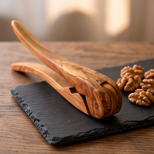 Olive Wood Pliers Nutcracker | Handheld Wooden Lever Manual Walnut Cracker