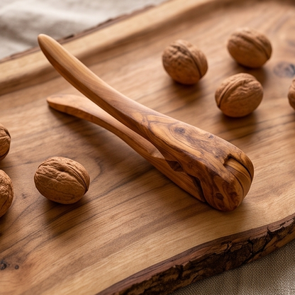 Olive Wood Pliers Nutcracker | Handheld Wooden Lever Manual Walnut Cracker