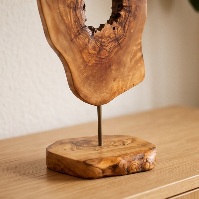 Olive Wood Unique Decorative Sculpture 20 cm, home decor, decor, gift, gift for parents, wedding gift