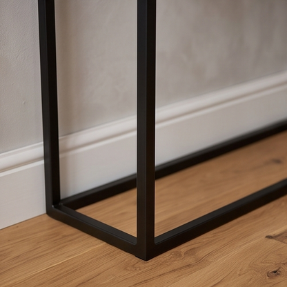 Hand made olive wood mirror and console table set