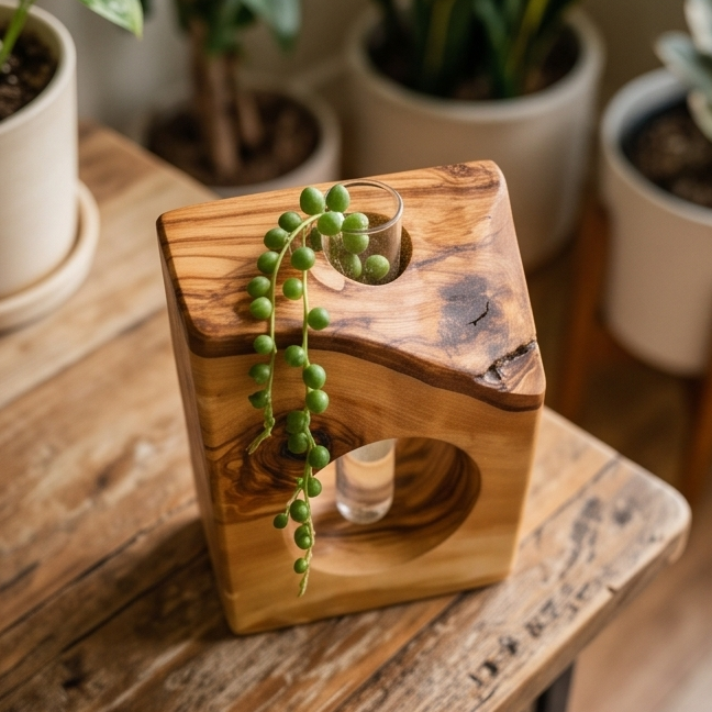 Rustic desktop propagation vase