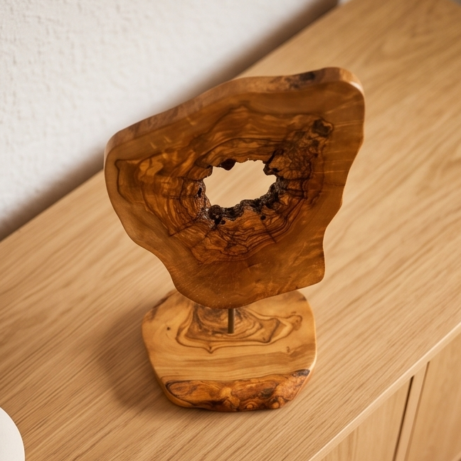 Olive Wood Unique Decorative Sculpture 20 cm, home decor, decor, gift, gift for parents, wedding gift
