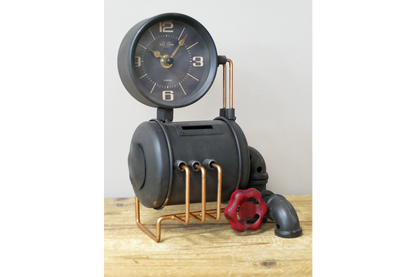 Pipe Clock & Money Bank