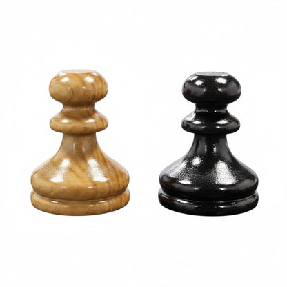 Handcrafted Olive Wood Chess Pieces Set of 32 - Wooden Chessmen