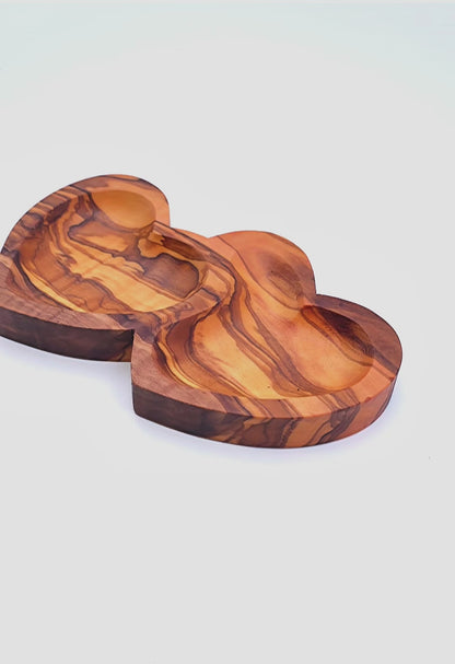 Olive Wood Heart Shaped Dish , Wooden Ring dish, unique dish, Nut dish, living room, Sustainably Sourced, Eco-Friendly, handmade, gift