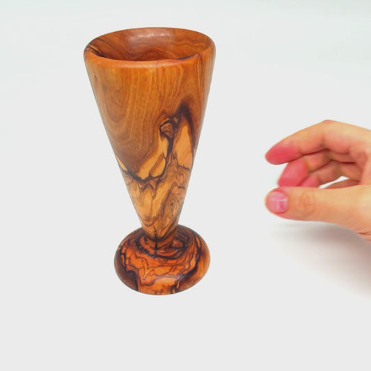 Olive Wood Wooden Cone Shaped Cup