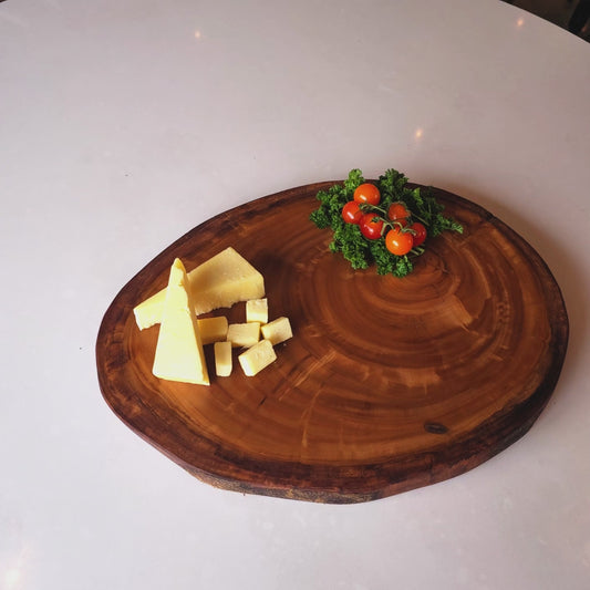 Rustic Round Olive Wood Cutting Board