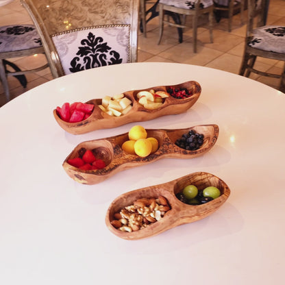 Olive Wood Antipasti Dish 2 | 3 | 4 Sections